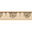 Bordure de papier peint pelez et collez Winger - beige abstrait, fleur sépia, bordure murale de volutes, rétro, 15 pi X 7 po, auto-adhésif