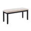 Ensemble de salle à manger de cuisine 6 pièces, table de salle à manger rectangulaire en bois avec 4 chaises rembourrées et un banc