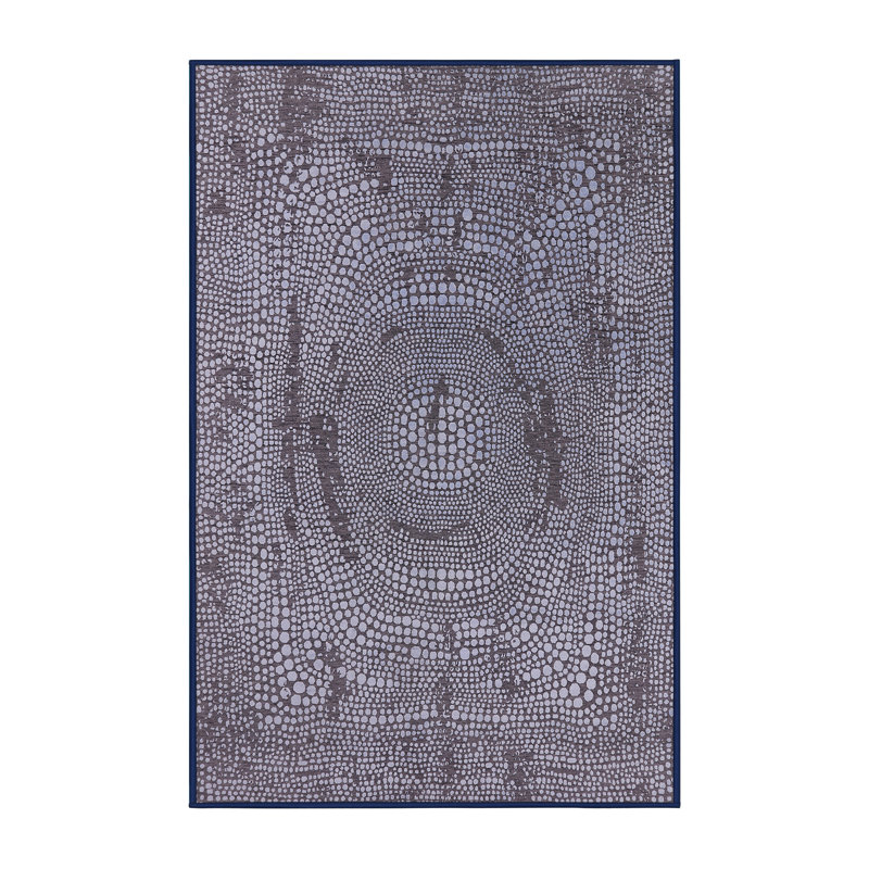Tapis mauve à motif abstrait Grawn, Rectangle 3 pi x 5 pi