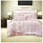 -Piece King Bedding Sets, Pink Floral Microfiber Comforter Set for Home