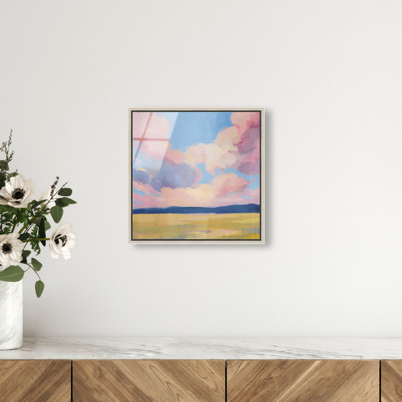 Blushing Sky Print by Oliver Gal, 13" H x 13" W, Silver Floater Frame