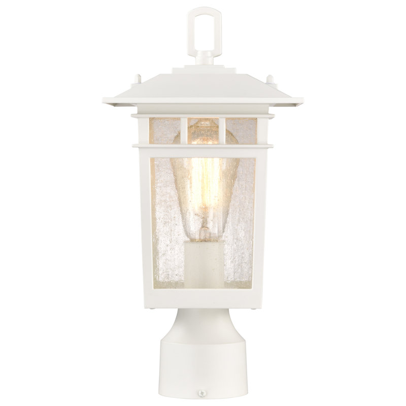 Tête de lanterne câblée 1 lumière, Blanc, H 13,78 po x l 7,11 po x P 7,11 po