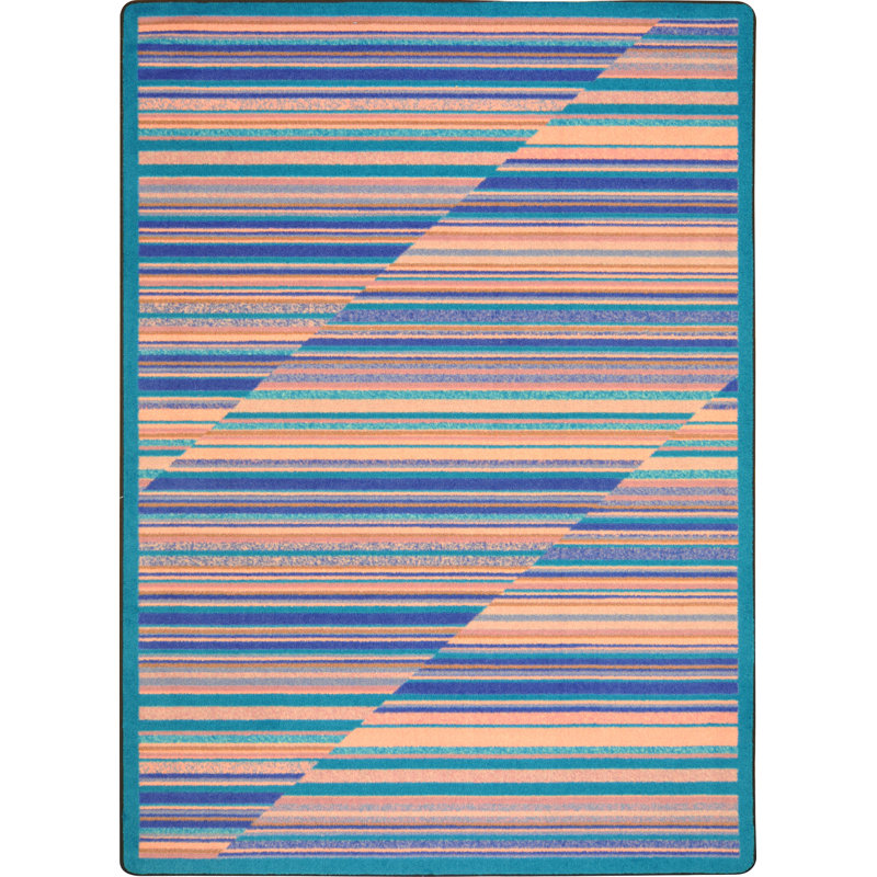 Kid Essentials Rhythm Water Area Rug, Rectangle 3'10" x 5'4"