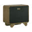 2 Drawers Wooden Nightstand With Cord Management In Nutmeg