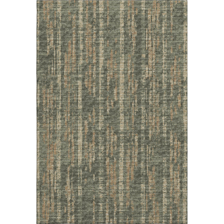 Premium Machine Washable Tiream Green Rug