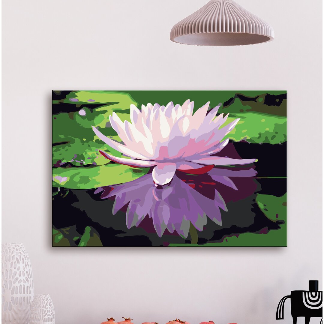 Leinwandbild Water Lily Malen nach Zahlen