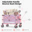 Chariot de jardin en métal EchoSmile rose et violet de 3,18 pi³-136259339