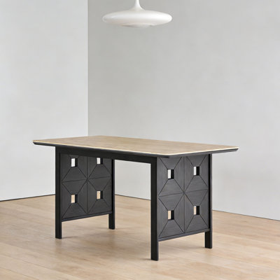 Modern Rectangular Dining Table with Rock Plate