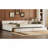 Queen Size Upholstered Platform Bed With USB And 2 Drawers, Beige