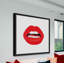 «Red Lips II», reproduction de peinture acrylique encadrée-24499235