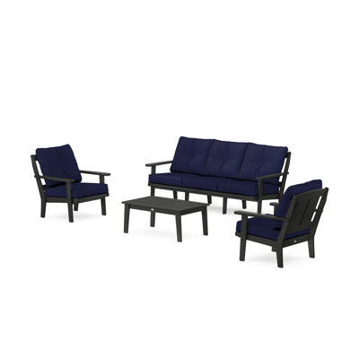 Mission 4 Piece Sofa Seating Group with Cushions
