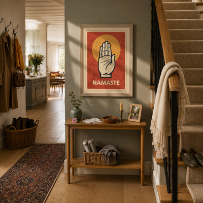 Namaste Hand Geometric - Framed Print