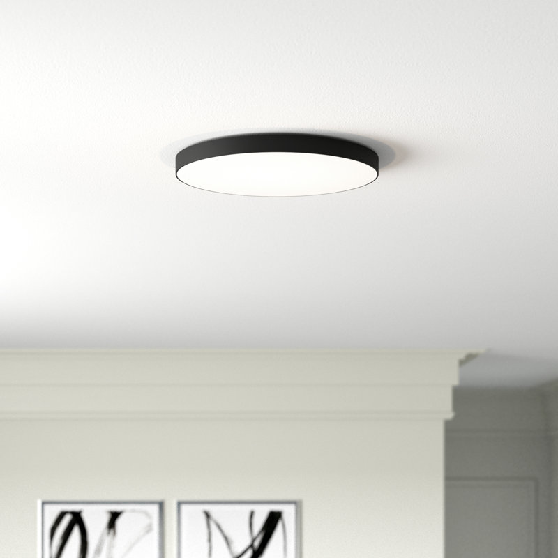 Orduna LED Flush Mount, Black