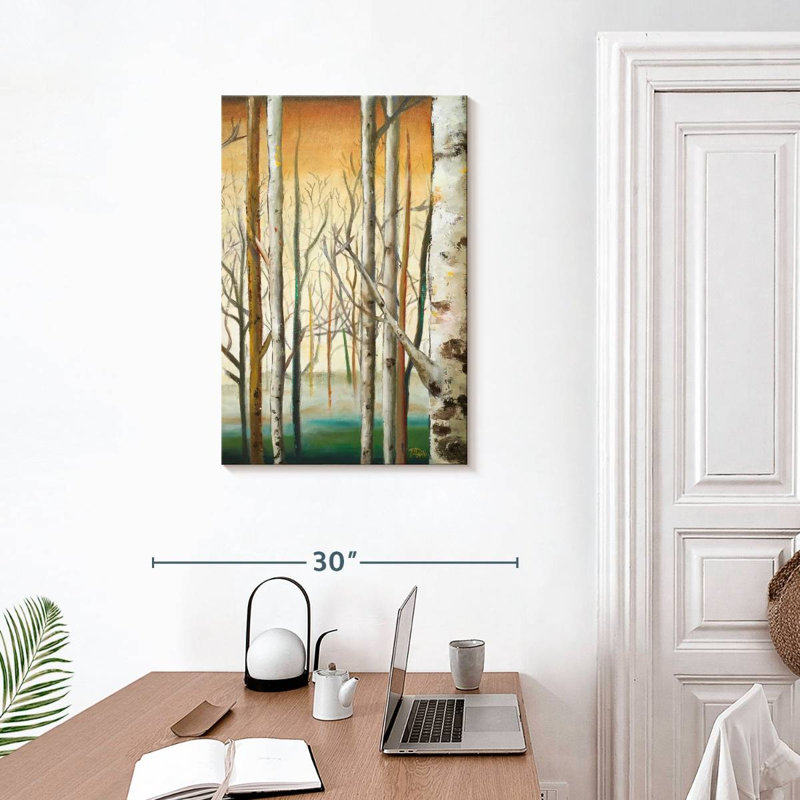 Forêt de bouleaux dorés Alvord II, H 30 po x l 20 po