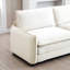 Confortable 4 velours côtelé beige: coussins décoratifs doux inclus Tissu beige: 4 places