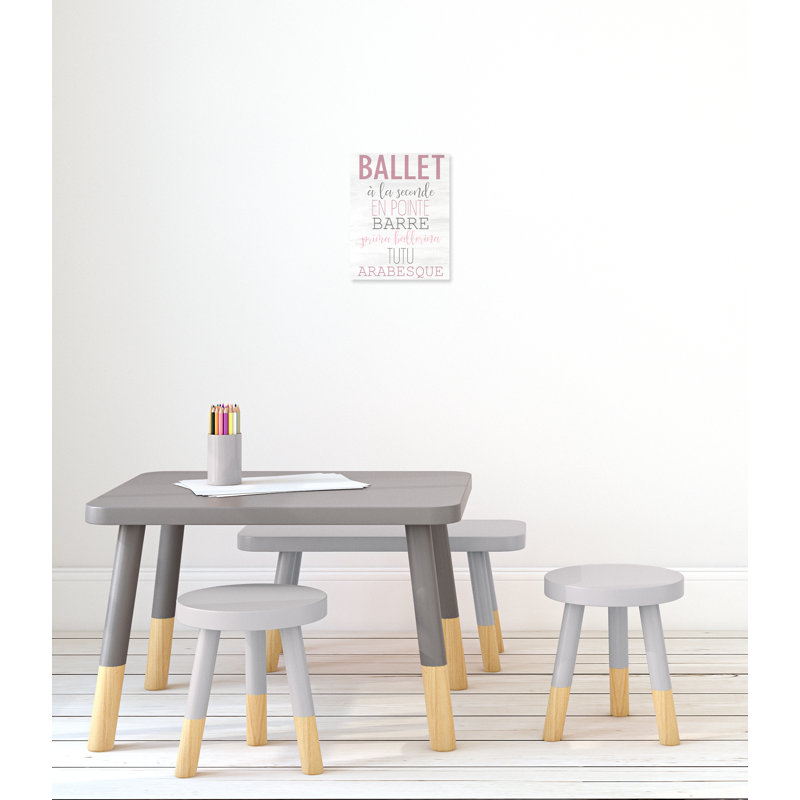 Ballet toute la journée 2, H 14 po x l 11 po x P 1,5 po, Toile