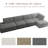 Berlare 5 - Piece Upholstered Compression Gray Corduroy Modular Sectional Sofa Set with Removable Ottoman – Fully Compressed, No Assembly Required-1004274215-975654041