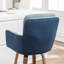 White Cozy Modern Swivel Upholstered Counter Stool With Bentwood Legs-920225347