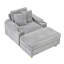 Canapé rembourré avec coussins, repose-pieds et espaces de rangement-646990489