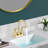 Bathroom Ceramic Vanity Sink Basin - Pure White Rectangle Deep Bowl With Overflow, Low Water Absorption, Contemporary Design For Lavatory Modern Absorption
