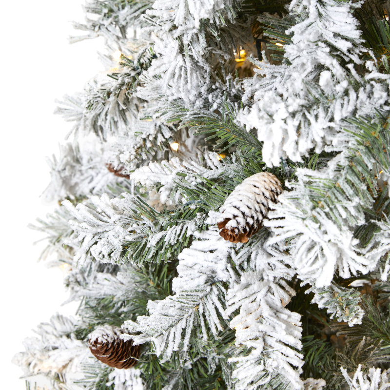 Lighted Artificial Pine Christmas Tree, 8' H
