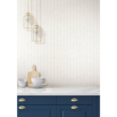Painted Herringbone Peel & Stick Chevron Roll