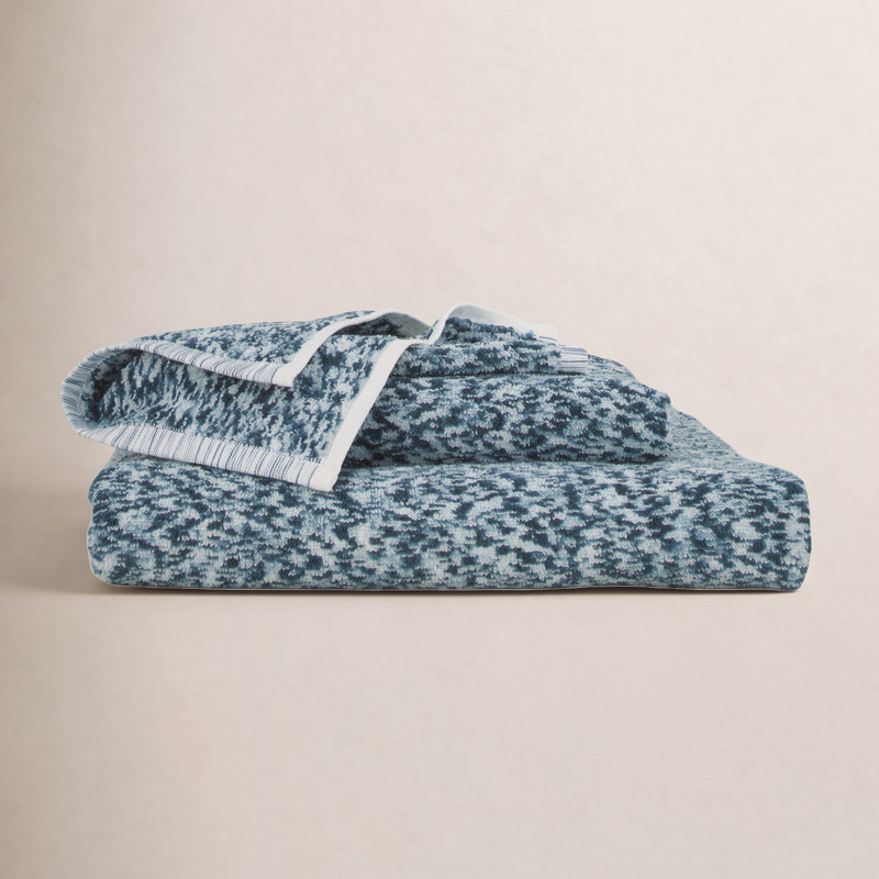 Coton, Paon / ciel, Essuie-mains - paquet de 1