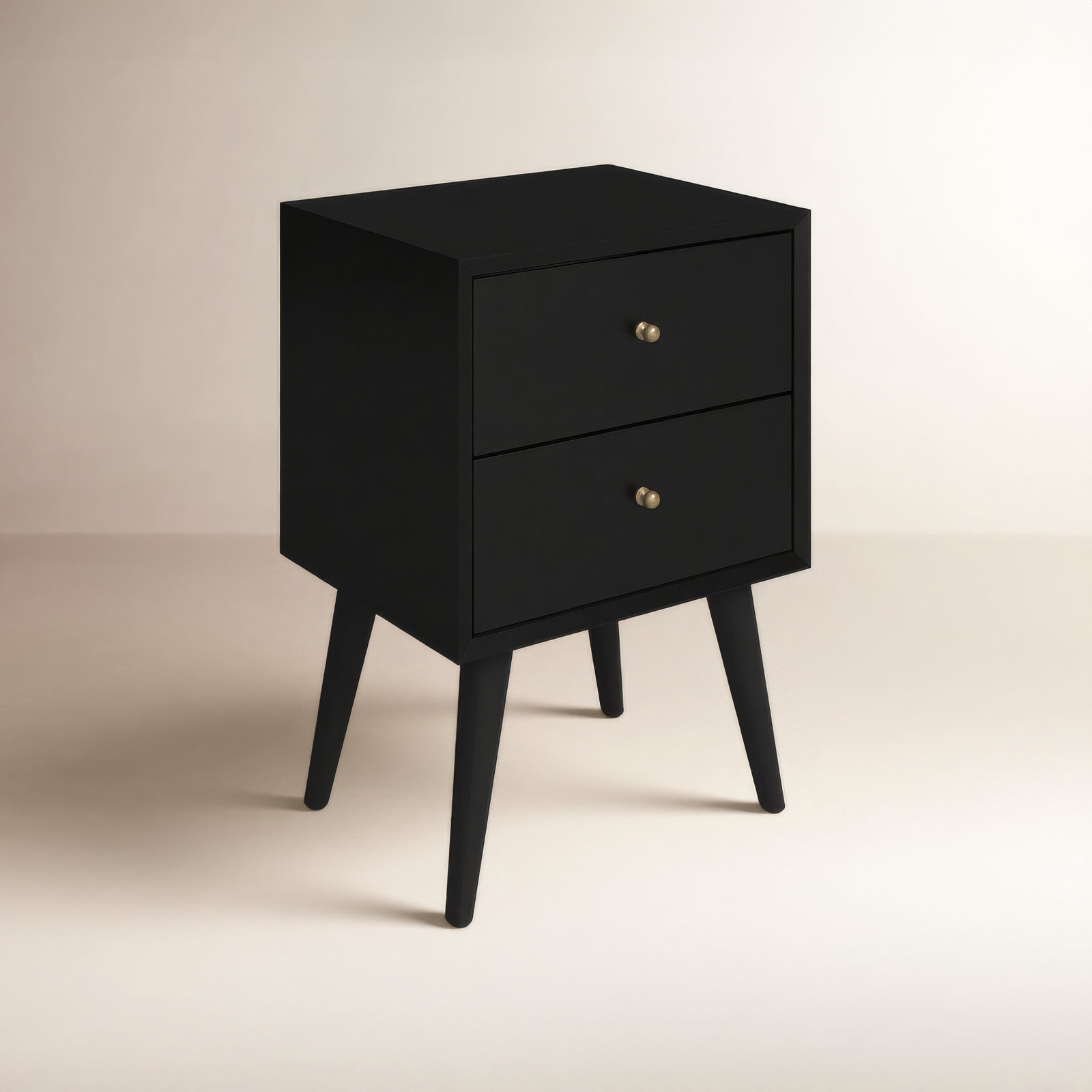 Williams Mahogany Nightstand, Black