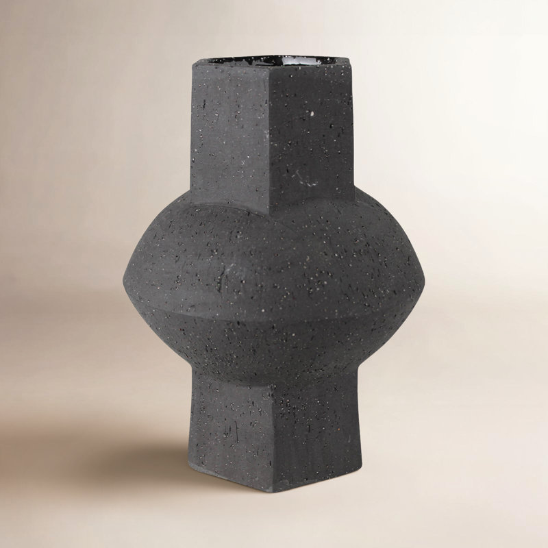 Dahlen Ceramic / Porcelain Table Vase, Black