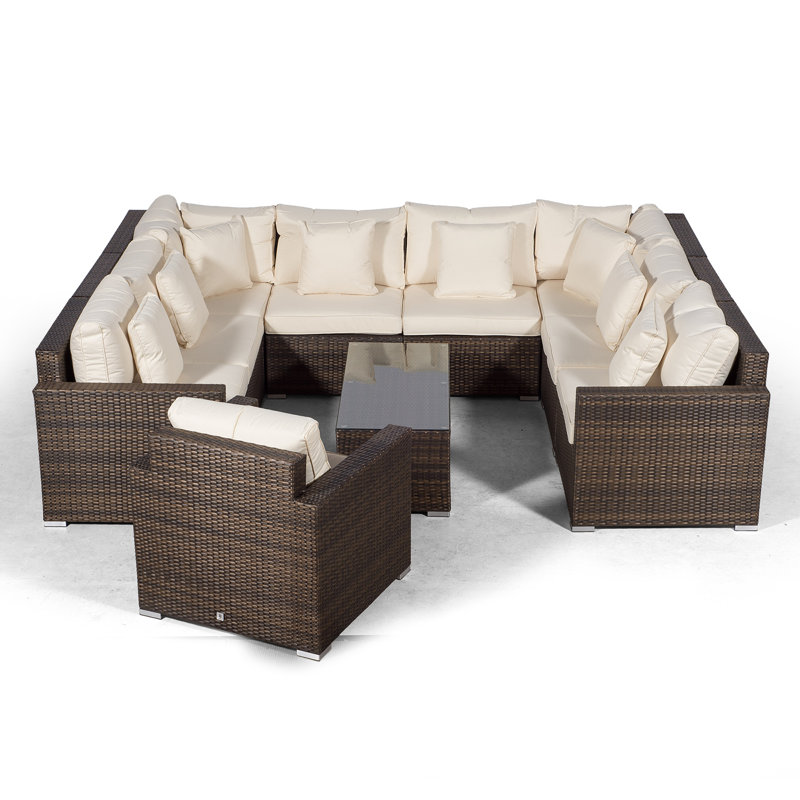 Yancey 5 Seater Rattan Corner Sofa Set