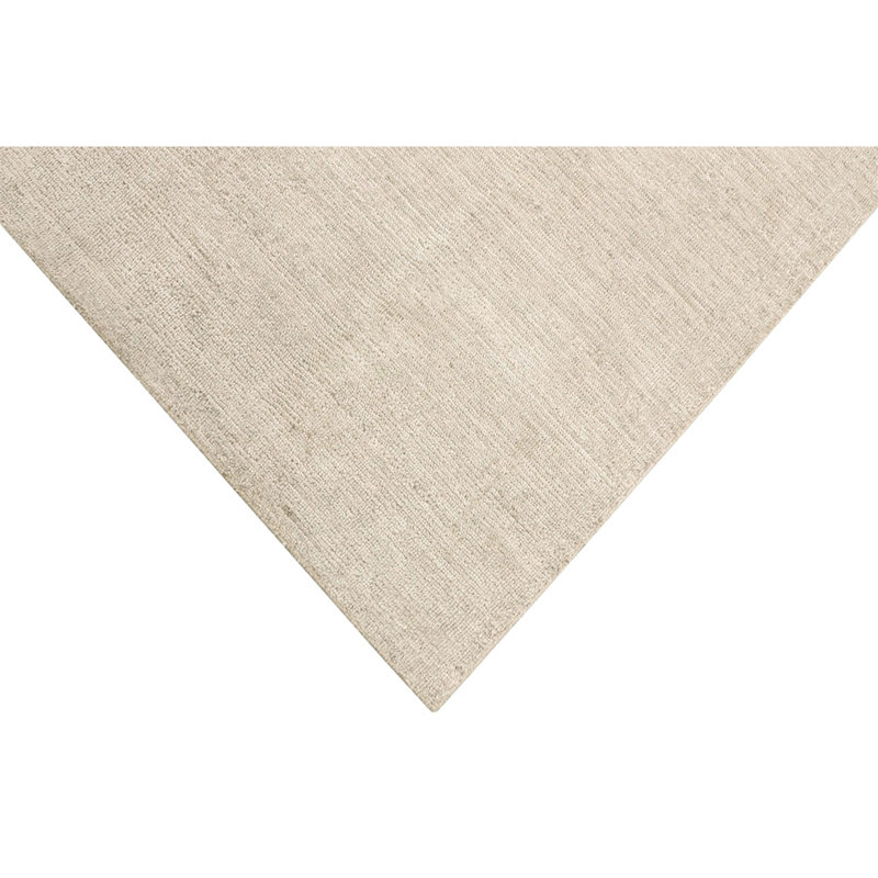 Wool Area Rug in Beige, Rectangle 8' x 11'