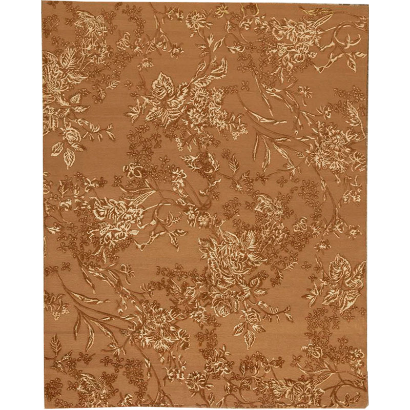 Tapis doré de haute qualité noué à la main