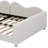 Upholstered Daybed With Cloud-Shaped Backrest-358358172-339429935