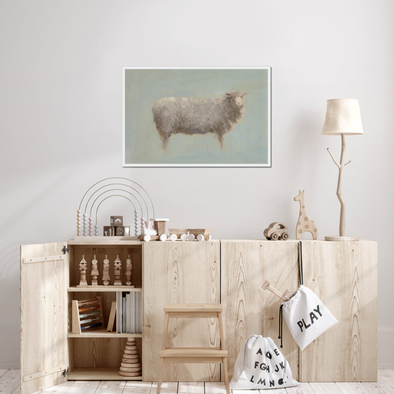 Badilla Sheep Strut III by Marilyn Wendling - Painting, White Framed Paper Print, 65cm H x 95cm W