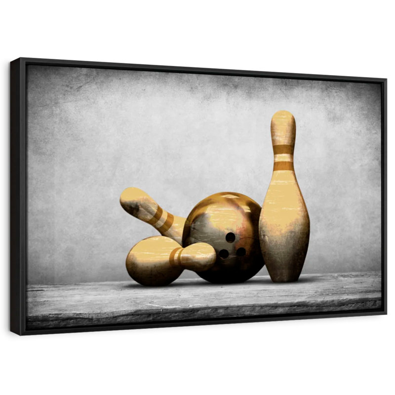 Impression sur toile texturée Bowling, H 13 po x l 19 po