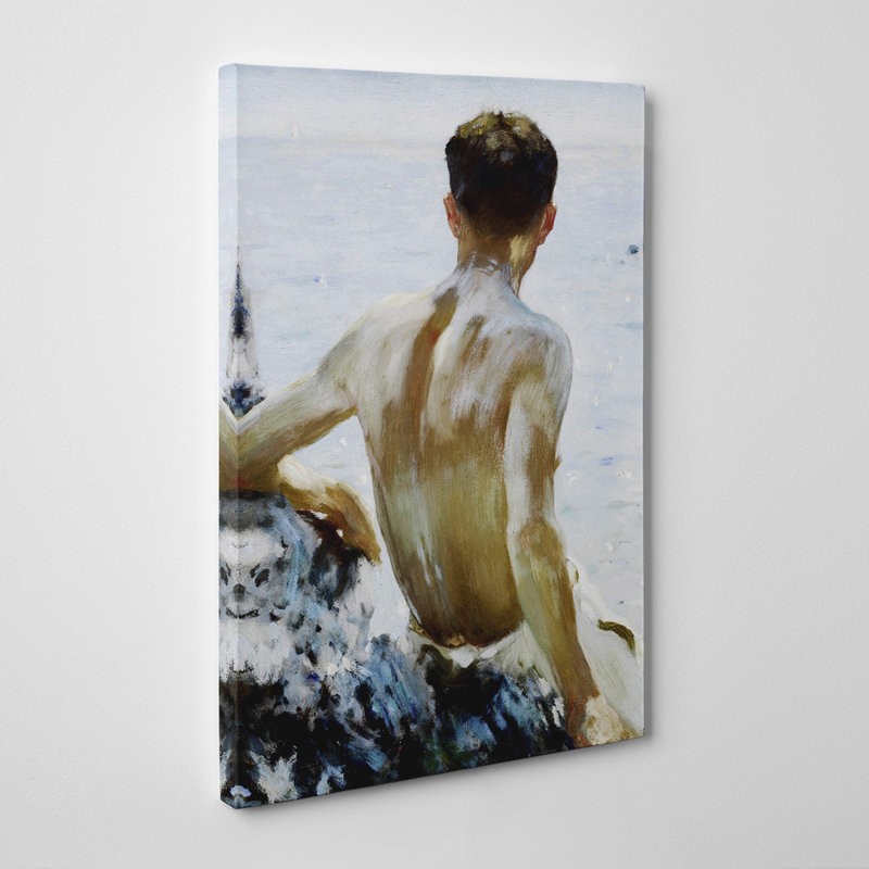 Henry Scott Tuke - Wrapped Canvas Painting, 50cm H x 35cm W