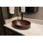 Lavabo vasque rond en cuivre martelé à jupe 17 po