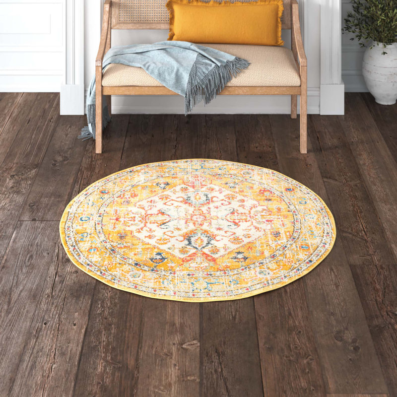 Malakai Oriental Indoor Rug, Round 4'