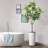 Artificial Tree in Modern Geometric Pattern Planter Fake Rubber Silk Tree (Plant Pot Plus Tree)-104347535