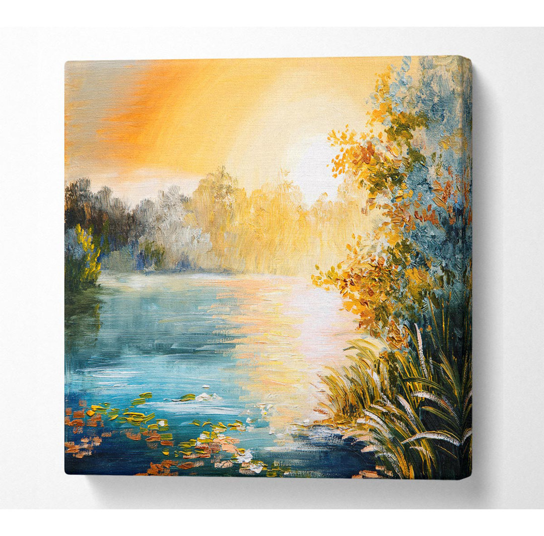 Sunset Water Glow - Kunstdrucke auf Segeltuch