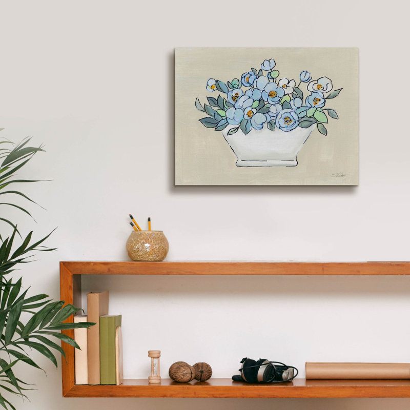 "Epic Graffiti" Floral Tub 2 "par Silvia Vassileva, art mural sur toile, 16 po x 12 po, H 12 po x l 16 po