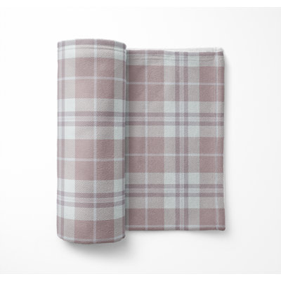 Tartan Block Velveteen Fleece Blanket