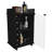 Dukat 2-Shelf Glass Door Bar Cart with Six Wine Cubbies-1606011509