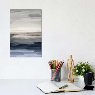 Intuition Blue And Gray by Jackie Hanson - Wrapped Canvas Print