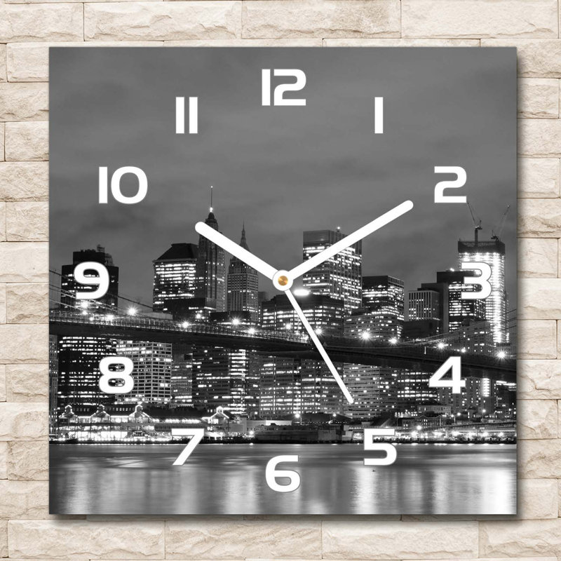 Harielson Glass Wall Clock, White