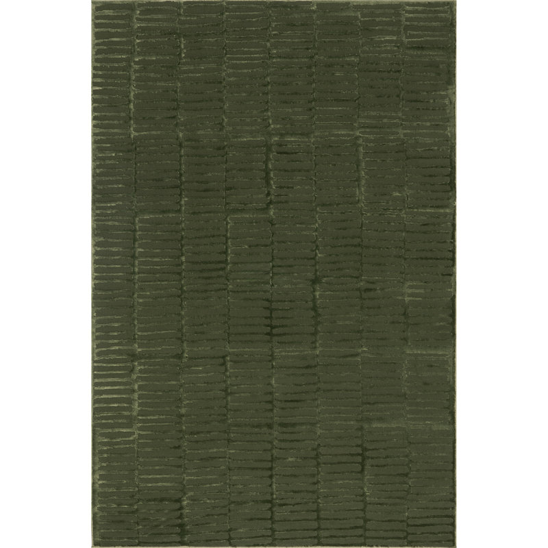 Geometric Machine Washable Area Rug, Rectangle 3'9" x 6'