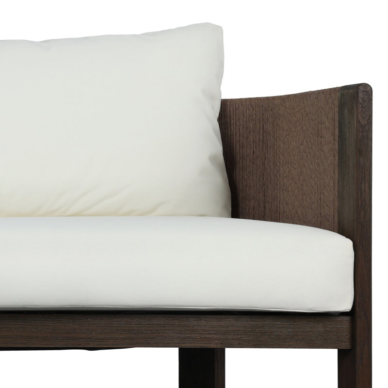 Delancy Outdoor Sofa-96"-Arashi Salt, Arashi Salt, Stained Saddle Brown