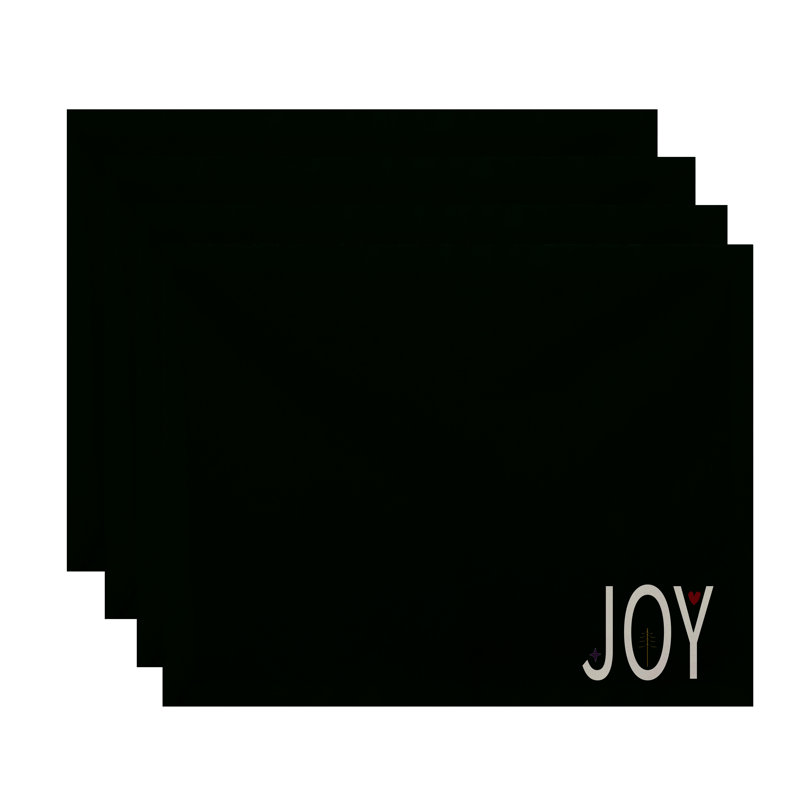 Polyester Abstract Rectangle Placemat, Dark Green