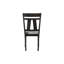 2 chaises de salle à manger de style transitionnel, bord rembourré couleur blé anthracite, en bois avec pieds carrés, 2 pièces, poteaux
