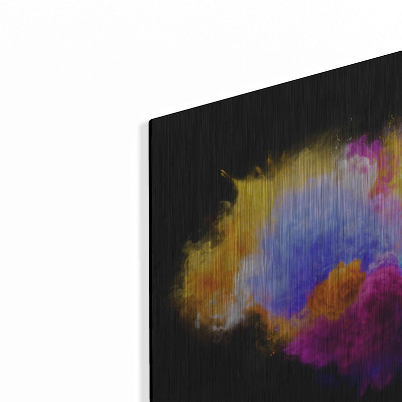«Colorful Eruption» par Epic Portfolio, art mural en métal, H 12 po x l 16 po